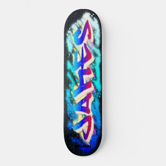 JAMES Customisé Graffiti Skateboard (Recto)