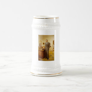 James Earl Carter Painted US President Portrait Beer Stein