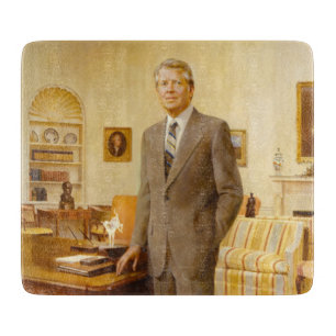 James Earl Carter Painted US President Portrait Cutting Board