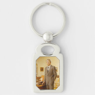 James Earl Carter Painted US President Portrait Keychain