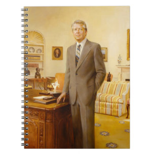 James Earl Carter Painted US President Portrait Notebook