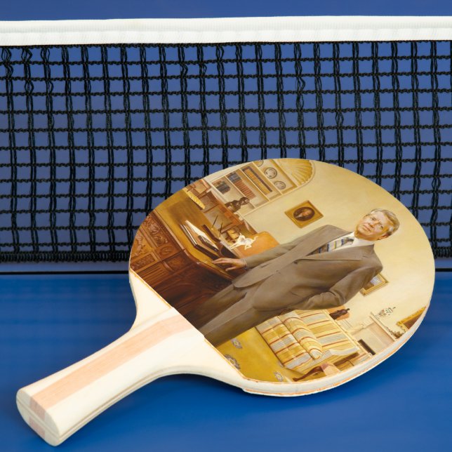 James Earl Carter Painted US President Portrait  Ping Pong Paddle (Insitu)