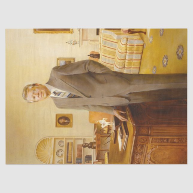 James Earl Carter Painted US President Portrait  Tissue Paper (Front)