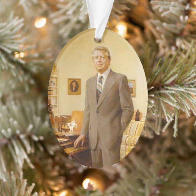 James Earl Carter peint le portrait du président a (Arbre)