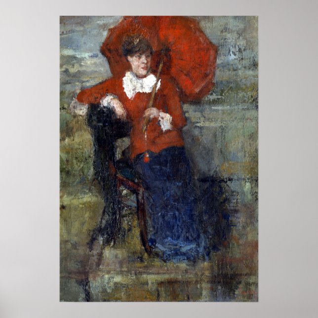 James Ensor The Lady with Red Parasol Poster (Front)