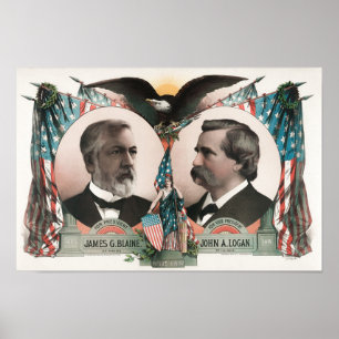 James G. Blaine et John A. Logan Affiche électoral