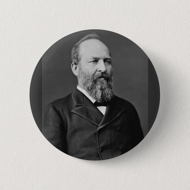 James Garfield 20th President 2 Inch Round Button (Front)