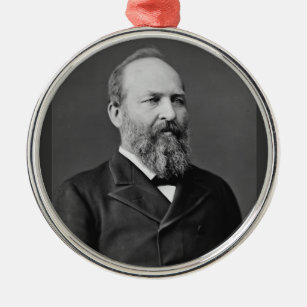 James Garfield 20th President Metal Ornament