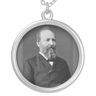 James Garfield 20th President Silver Plated Necklace