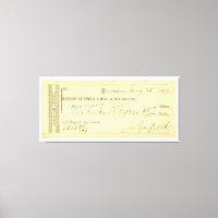 James Garfield Signed Check from January 25th 1877
