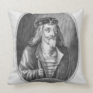 James I (1394-1437), King of Scotland, from Johnst Throw Pillow