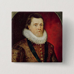 James I 2 Inch Square Button