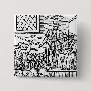 James I of England and VI of Scotland 2 Inch Square Button