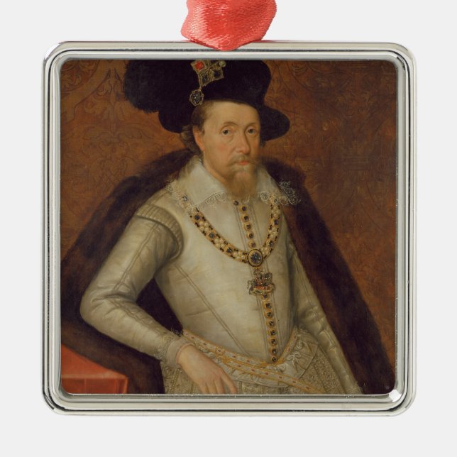 James I of England, and VI of Scotland Metal Ornament (Front)