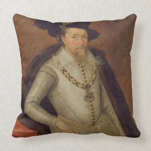 James I of England, and VI of Scotland Throw Pillow