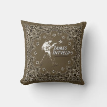 James Intveld Little Cowboy Coussin Marron