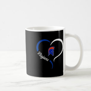 James Island Charter Trojans Logo Half Heart Sloga Coffee Mug