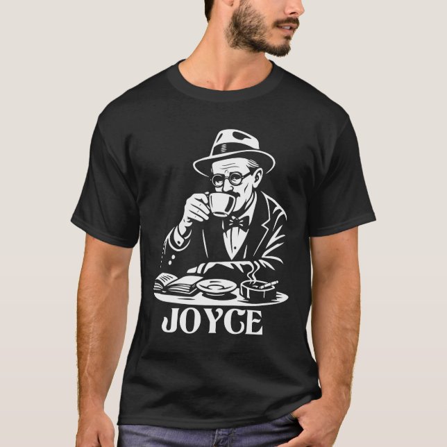 James Joyce Café Retro Reader T-Shirt (Devant)