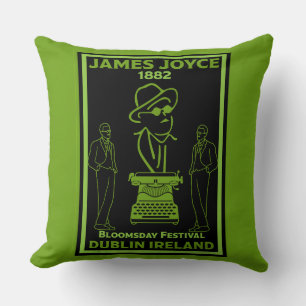 James Joyce Dublin Ireland Throw Pillow