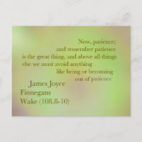 James Joyce Finnegans Wake Quote Postcard