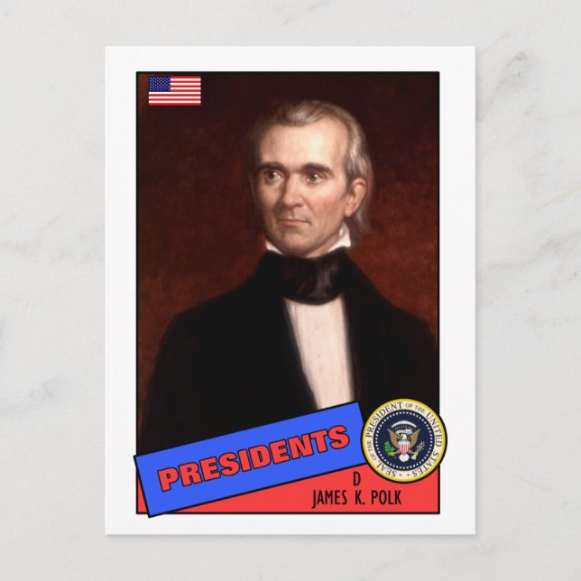 James K. Polk Baseball Card (Front)
