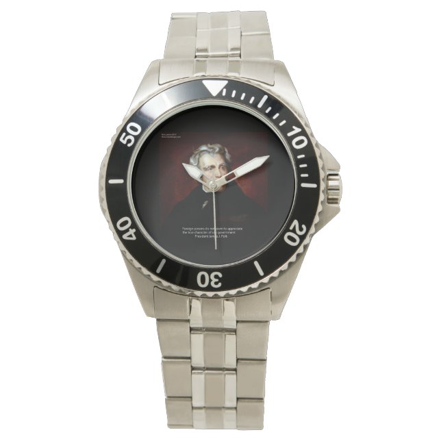 James K Polk & Quote Montres Par Rick London (devant)