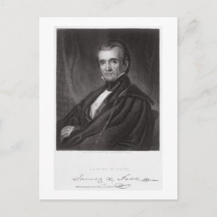James Knox Polk, engraved by Henry Bryan Hall (180 Postcard