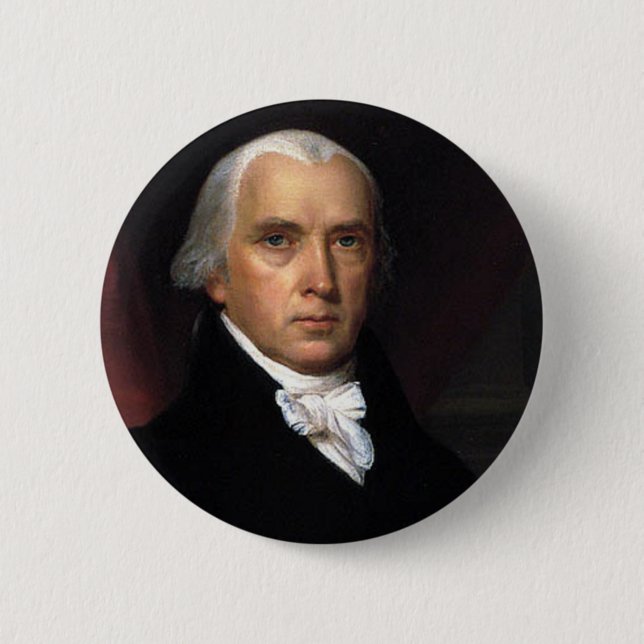 James Madison 2 Inch Round Button (Front)