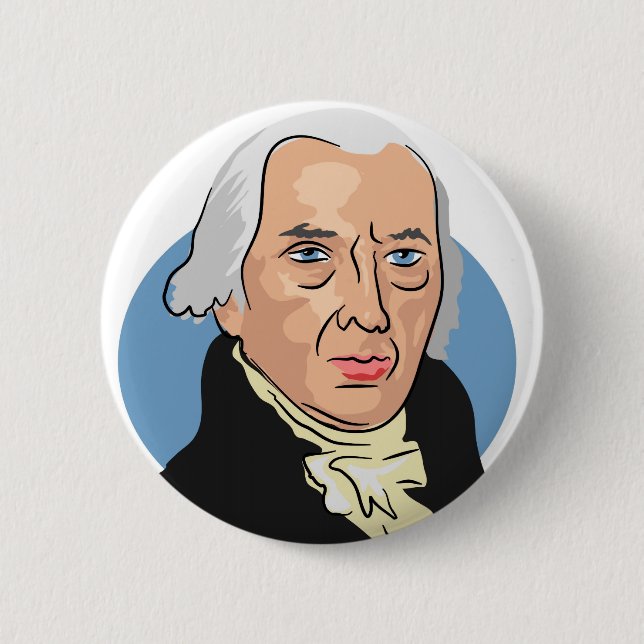 James Madison 2 Inch Round Button (Front)