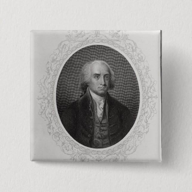 James Madison 2 Inch Square Button (Front)
