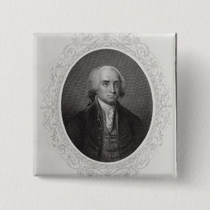 James Madison 2 Inch Square Button