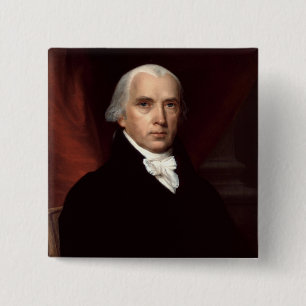 James Madison 2 Inch Square Button