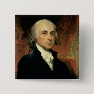 James Madison 2 Inch Square Button