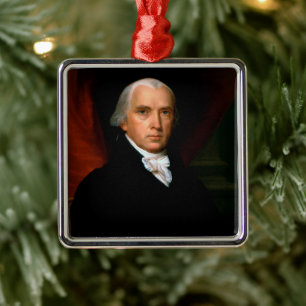 James Madison 4th President of the United States Metal Ornament