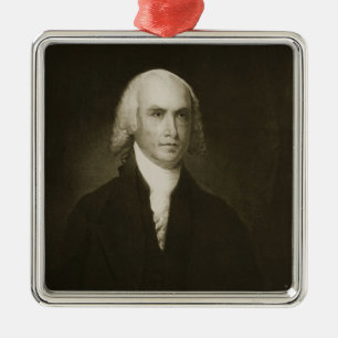 James Madison, 4th President of the United States Metal Ornament