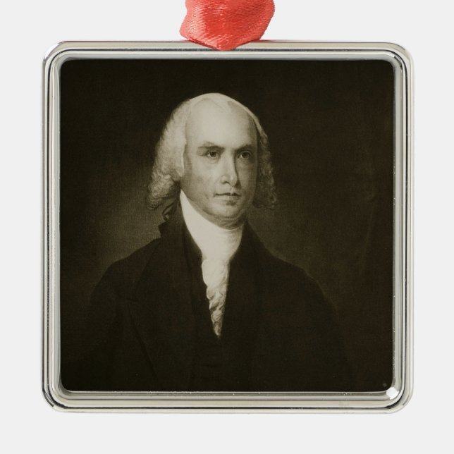James Madison, 4th President of the United States Metal Ornament (Front)