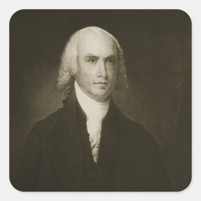 James Madison, 4th President of the United States Square Sticker (Front)