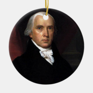 James Madison Ceramic Ornament