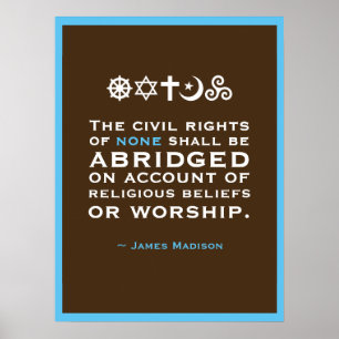 James Madison Quote Poster