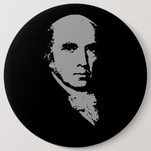 james madison silhouette 6 inch round button
