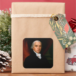 James Madison the 4th President: Colonial America Square Sticker