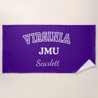 James Madison University Personalized Beach Towel