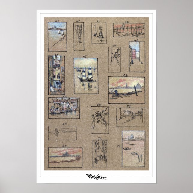 James McNeill Whistler Zedign Poster d'art #339-2 (Devant)