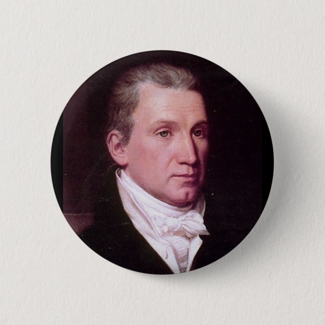 James Monroe 2 Inch Round Button (Front)