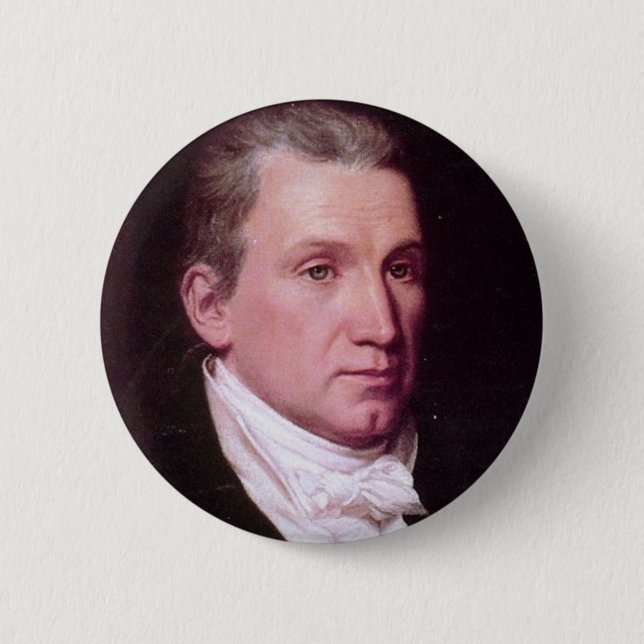 James Monroe 2 Inch Round Button (Front)