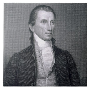 James Monroe, engraved by Asher Brown Durand (1796 Tile