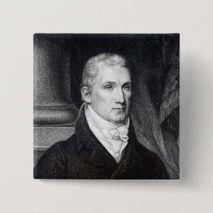 James Monroe, engraved by Thomas Gimbrede 2 Inch Square Button