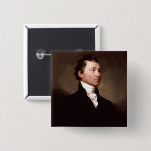 James Monroe Portrait, Early American President 2 Inch Square Button