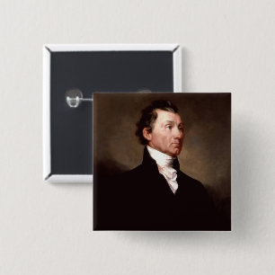 James Monroe Portrait, Early American President 2 Inch Square Button