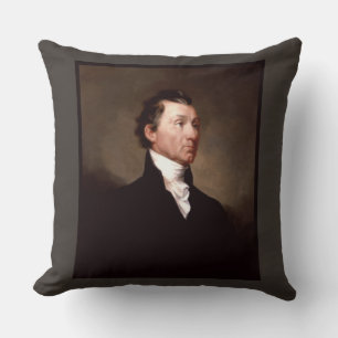 James Monroe Portrait, Early American President Throw Pillow